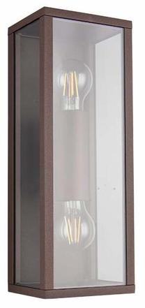 Sieninis lauko šviestuvas Trio Garonne, 10W, E27, IP44, ruda sp., 14 cm x 38 cm