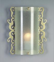 Valgusti seinale Candellux Lighting Casablanca, E27, 1 x 60 W, läbipaistev v./pronks v. / hall v.
