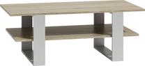 Žurnalinis staliukas, ąžuolo sp./balta sp., 120 cm x 60 cm x 55 cm