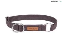 Ошейник для собак Amiplay Cotton, коричневый цв., 320 - 500 мм x 25 мм, 32-50