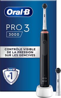 Elektrinis dantų šepetėlis Braun Oral-B Pro 3 3000 PureClean, balta sp./juoda sp.