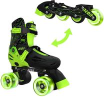 Riedučiai YVolution Neon Combo NT09G4, juoda sp./žalia sp., 30-33