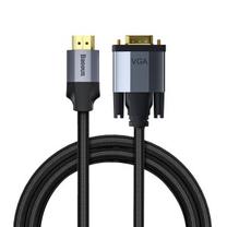 Kabelis Baseus HDMI - VGA CAKSX-J0G HDMI male, VGA male, 1 m, juoda sp.