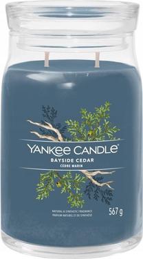 Свеча, ароматическая Yankee Candle Signature Bayside Cedar, 60 - 90 час, 567 г, синий цв.