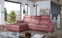 Kampinė sofa Trevisco Monolith 63, rožinė sp., kairinė, 212 x 272 cm x 100 cm