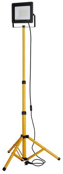 Celtniecības prožektors ar statīvu, brīvi stāvošs Forever Light Work Light, 100 W, 8000 lm, 4500 - 6000 °K, IP66, melna krās./dzeltena krās.