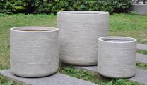 Puķu pods LT14290, keramika, Ø 26 cm, pelēka krās.