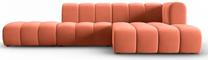 Kampinė sofa Micadoni Home Lupine Velvet, koralinė sp., dešininė, 294 x 175 cm x 70 cm