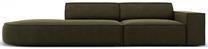 Sofa Micadoni Home Jodie Rounded 3 Seats, žalia sp., kairinė, 262 x 102 cm x 70 cm