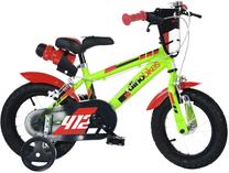 Vaikiškas dviratis Dino Bikes 412 412US-03, raudona sp./žalia sp., 9", 12"