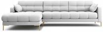 Kampinė sofa Micadoni Home Mamaia 5 Seats, šviesiai pilka sp., kairinė, 293 x 185 cm x 75 cm