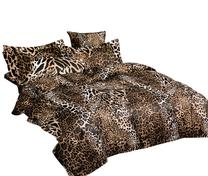 Patalynės užvalkalų komplektas PEB-947, juoda sp./pilka sp./ruda sp., 70 x 80 cm, 200 x 220 cm