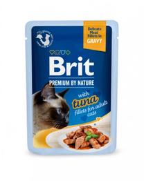 Mitrā kaķu barība Brit Premium Tuna Fillets In Gravy, tunzivis, 0.085 kg