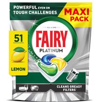 Nõudepesumasina kapslid Fairy Platinum All in One’i Lemon, 51 tk
