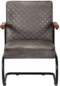 Krėslas VLX Leather 245181, pilka sp., 75 cm x 63 cm x 88 cm