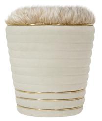 Pufas Kayoom Doric 345 WMU5R-IVY, aukso sp./smėlio sp., 42 cm x 42 cm x 50 cm