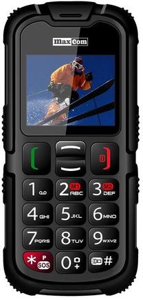 Telefons ar pogām Maxcom MM910, melns krās.