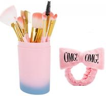 Набор кистей для макияжа Brush Set + Head-Hair Band, 13 шт., розовый цв.