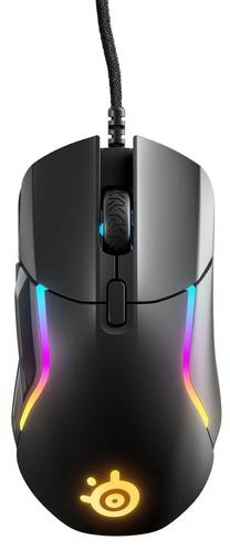 Vadu spēļu pele Steelseries Rival 5, ar vadu pie usb / ps/2, melna krās.