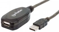 Laidas Manhattan USB, USB, 10 m, juoda sp.