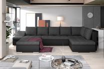 Kampinė sofa Giovanni Berlin 02, Soft 11, juoda sp., kairinė, 200 x 340 cm x 88 cm