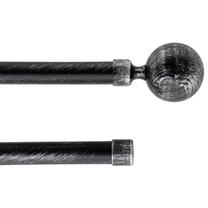 Karnizas Luance Paloma Double, 210 - 380 cm, Ø 19 mm, sidabro sp./juoda sp.