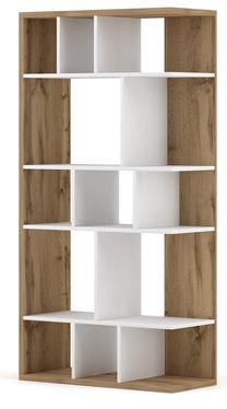 Pastatoma lentyna Twin, ąžuolo sp./balta sp., 160 cm x 80 cm x 35 cm