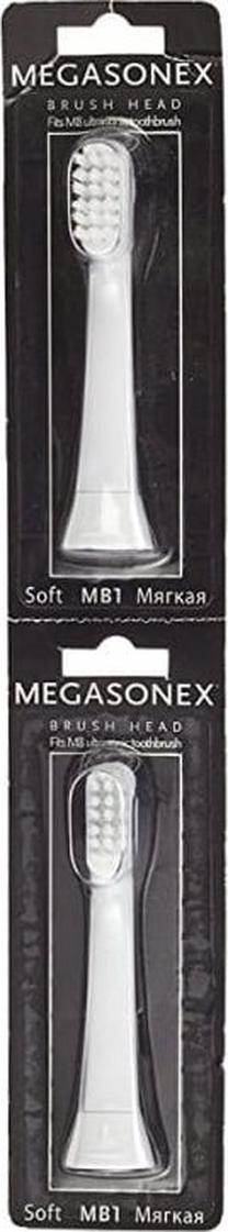 Elektrinio dantų šepetėlio galvutė Megasonex MB1 Soft, balta sp., 2 vnt.