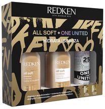 Набор средств по уходу за волосами Redken All Soft + One United, 3 шт., 600 мл