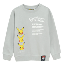 Джемпер, классическая, для мальчиков Cool Club Pokemon LCB2712061, серый цв., 140 см