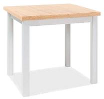 Stalas Scandinavian Adam, ąžuolo sp./balta sp., 90 cm x 65 cm x 75 cm