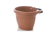 Balkona stādītājs Prosperplast DTRY28, plastmasa, 20 cm, Ø 28 cm, brūna krās.