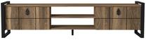 TV galds Kalune Design Lost, melns krās./valriekstu krās., 184.5 cm x 34 cm x 45 cm
