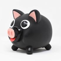 Taupyklė Jiggy Bank Pig PB-21073, juoda sp.
