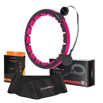 Prekė su pažeista pakuote. Masažinis lankas HMS Hula-Hoop, 45 cm, juoda sp./rožinė sp.