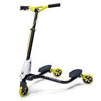 Детский самокат YVolution Fliker Pro, черный цв./желтый цв.