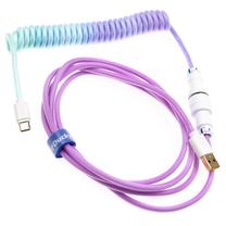 Kabelis Ducky Premicord Azure USB 2.0 Type-A, USB 2.0 Type C, 1.8 m, zila krās./rozā krās.