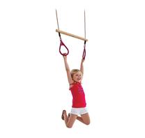 Trapecija vaikų žaidimų aikštelei 220.001.001.001, 115 cm x 58 cm, ruda sp./raudona sp.