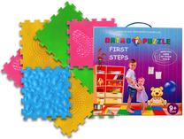 Сенсорный массажный коврик Ortho Puzzle First Steps, 102 см x 52 см, 8 шт, многоцветный