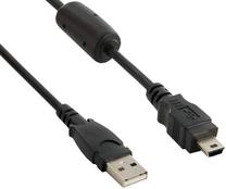 Laidas 4World USB 2.0 A male, Mini USB, 1.5 m, juoda sp.