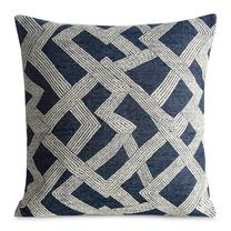 Dekoratyvinės pagalvėlės užvalkalas Dalia, mėlyna/balta, 43 cm x 43 cm