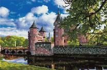 Deimantinė mozaika Diamond Dotz De Haar Medieval Castle, Holland, įvairių spalvų