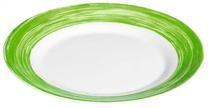 Sriubos lėkštė pietų Luminarc Brush, Ø 22.5 cm, balta sp./žalia sp.