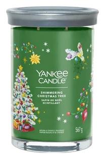 Kalėdinė žvakė, aromatinė Yankee Candle Tumbler, 60 - 100 h, 567 g, žalia sp.