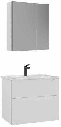 Vannas istabas mēbeļu komplekts Kalune Design Messina 65 v2-401, matēti balta krās., 45 cm x 65 cm x 55 cm