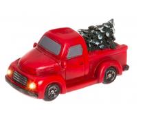 Maza statuja Winteria Truck Red Small With Led, sarkana krās.