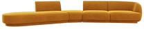 Modulinė sofa Micadoni Miley Blu68, geltona sp., kairinė, 372 x 160 cm x 70 cm