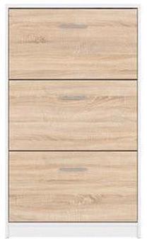 Batų dėžė Nepo Plus SFB3K-BI/DSO, ąžuolo/balta, 70 cm x 17.5 cm x 120 cm