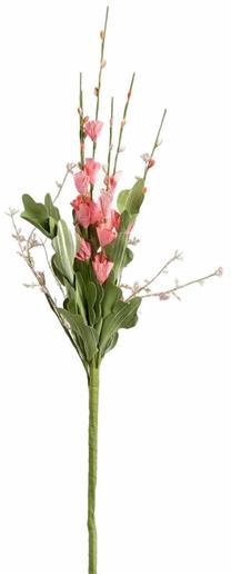 Искусственный цветок Homla Tamy, зеленый цв./розовый цв., 62 см