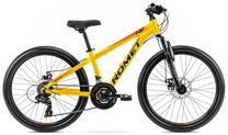 Vaikiškas dviratis, kalnų Romet Rambler Dirt 24, geltona sp./oranžinė sp., 24"